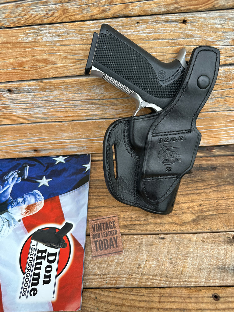 Don Hume H722 82T  Black Leather OWB Holster For Smith Wesson S&W 4563 TSW