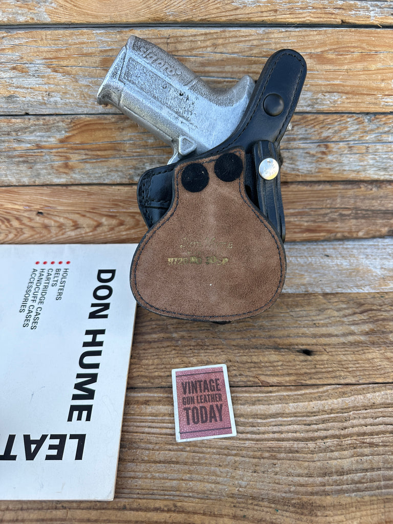 Vintage Don Hume H720 30SP Black Leather Paddle Holster For Sig P2340 Sig Pro