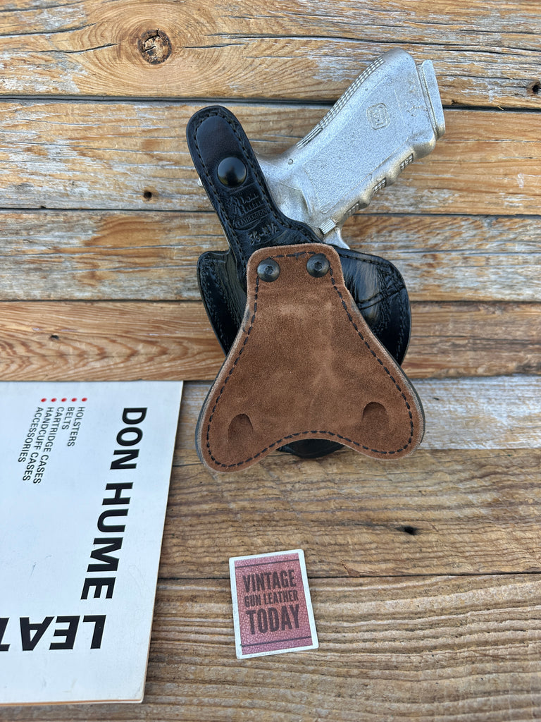 Don Hume Black Leather OWB Optics Ready Paddle Holster For GLOCK G17 G22 G31