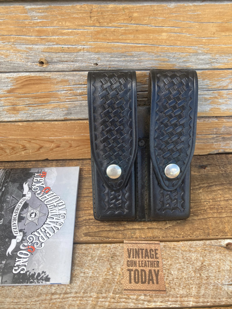 Tex Shoemaker Black Basketweave  Double Magazine Carrier 645 P220 1911 VH