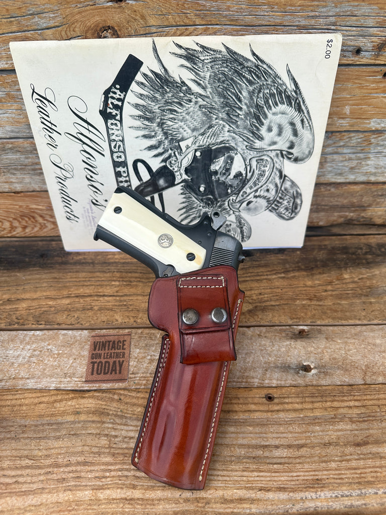 Vintage Alfonsos Brown Leather IWB OWB Holster for Colt Government 5" 45 1911