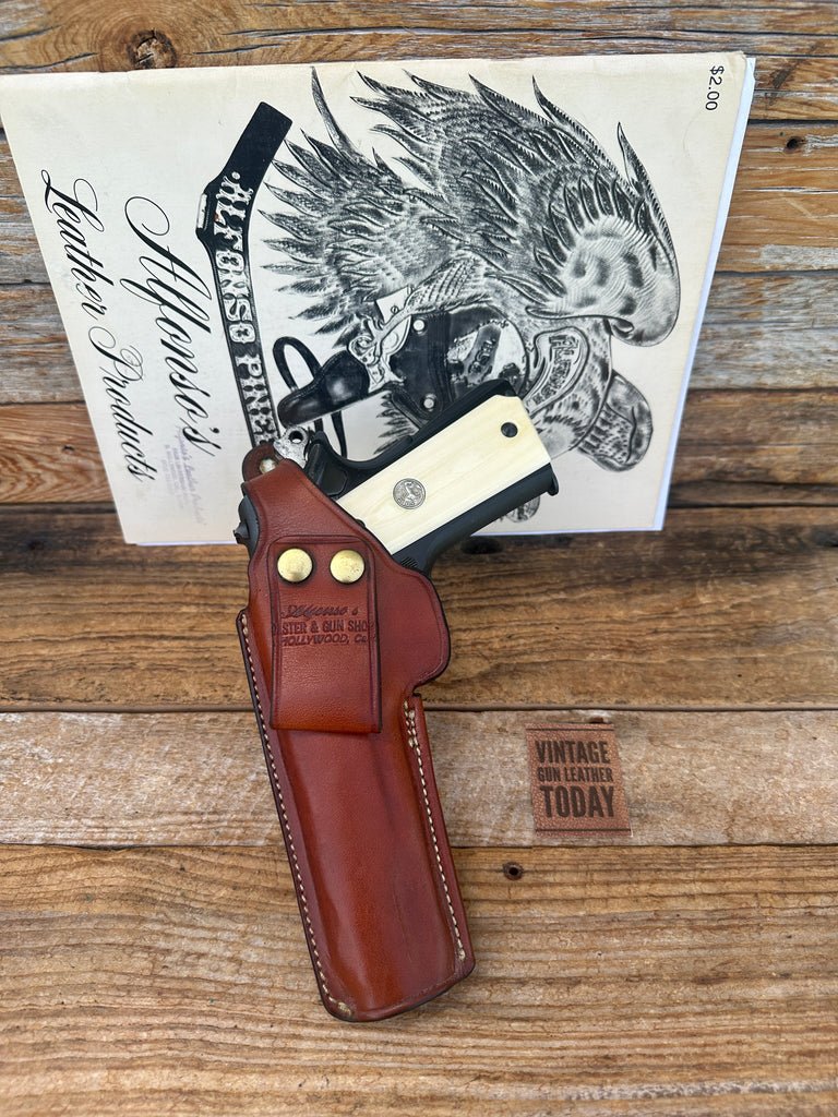 Alfonsos Brown Leather OWB IWB Holster for Colt .45 1911 Government Left