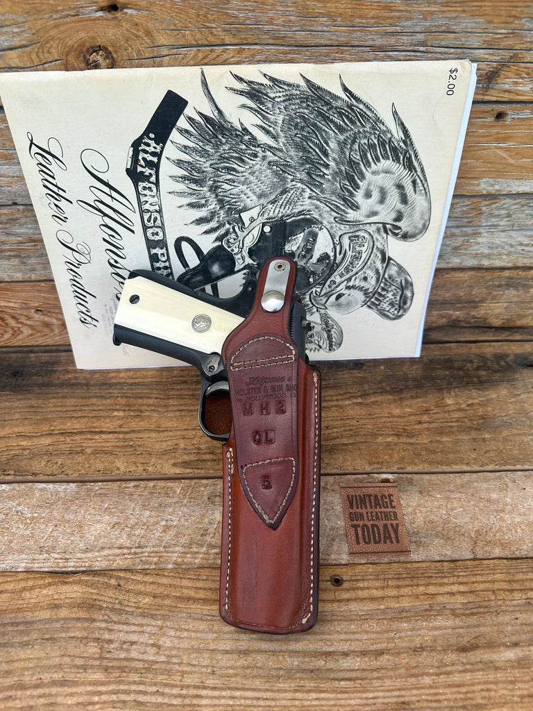 Alfonsos Brown Leather OWB IWB Holster for Colt .45 1911 Government Left