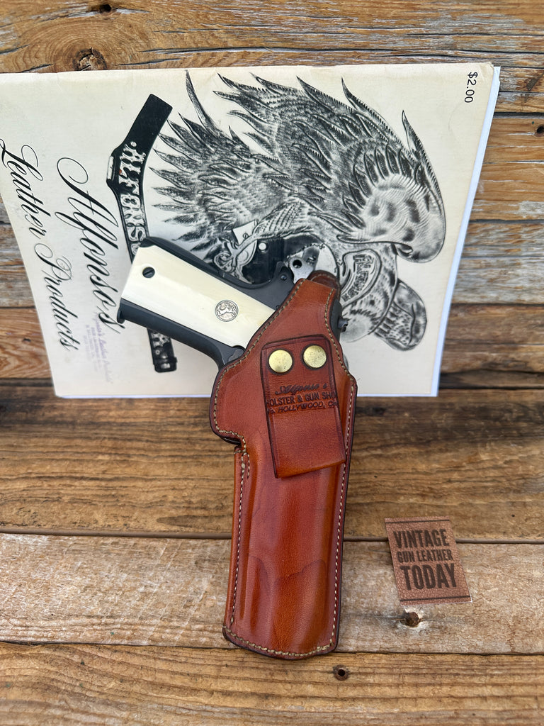 Alfonsos Of Hollywood Leather Lined OWB IWB Holster for Colt .45 1911 Government