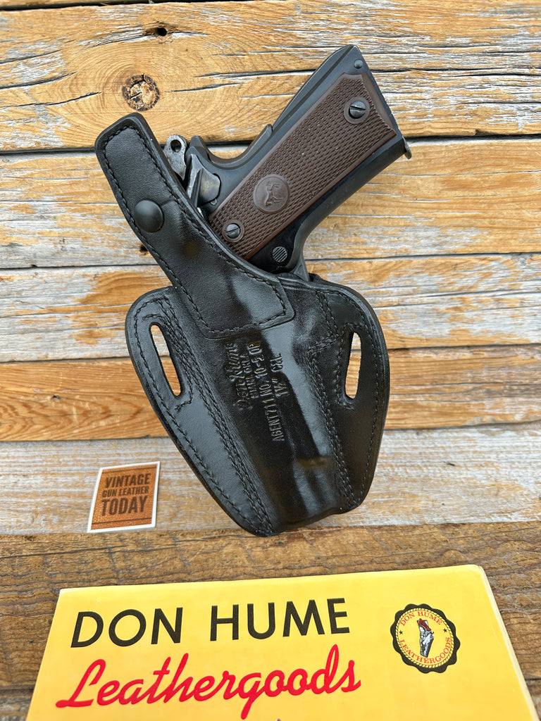 Vintage Don Hume Agent Holster With Hood For 1911 5" Kimber Springfield Right