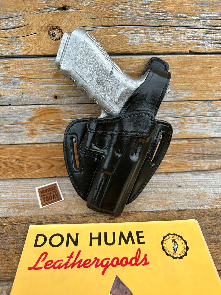 Vintage Don Hume 711 Agent Black Leather OWB Holster for GLOCK 17 22 31 G22 G31