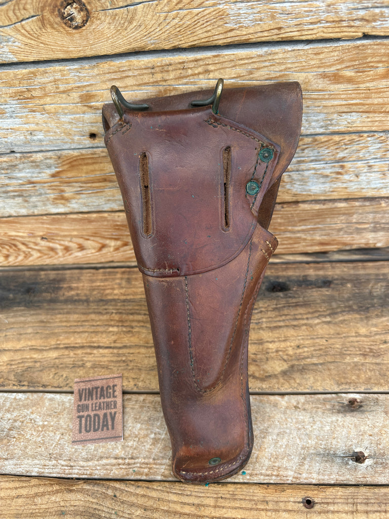 US Brown Leather WW1 COLT 45 1911 Government Holster Marked HOYT 1917 J.J.M.