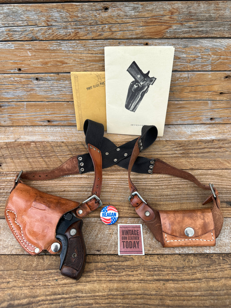 Vintage Paris Theodore Seventrees Leather Shoulder Holster Rig For S&W 36 Chief