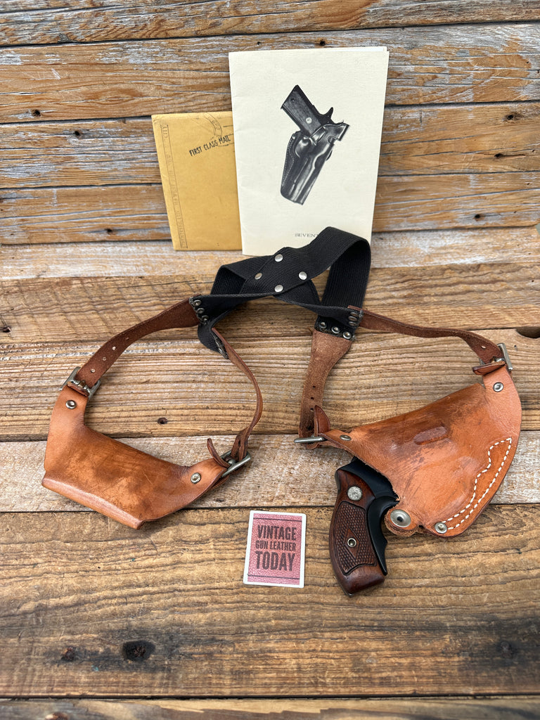 Vintage Paris Theodore Seventrees Leather Shoulder Holster Rig For S&W 36 Chief