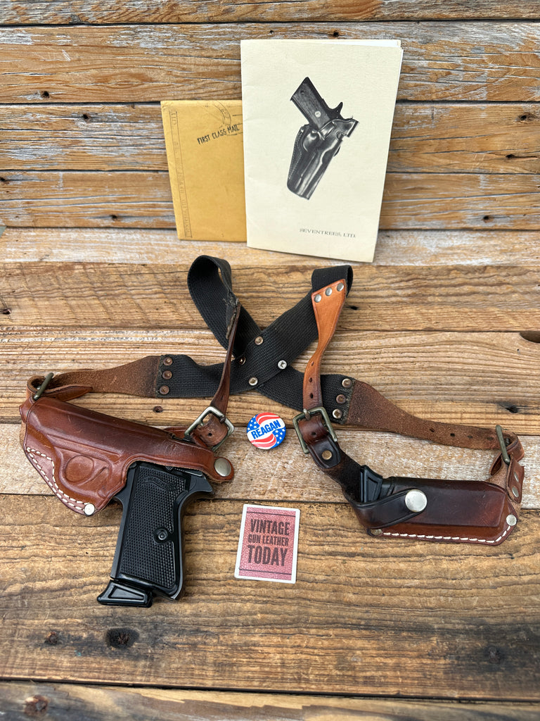 Vintage Paris Theodore Seventrees NY PPK PPK/s Leather Shoulder Holster Rig