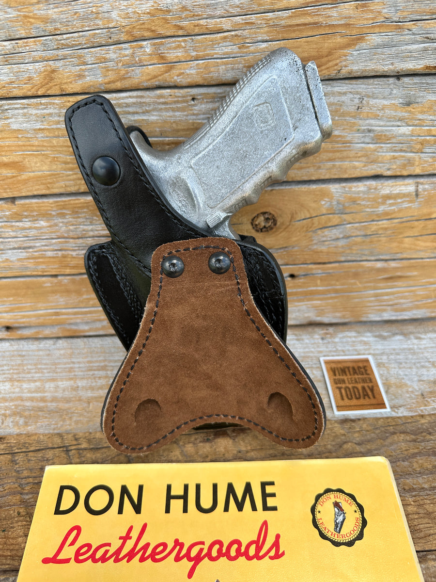 Don Hume 711 Agent Paddle Black Leather OWB Holster for GLOCK 17 22 31 ...