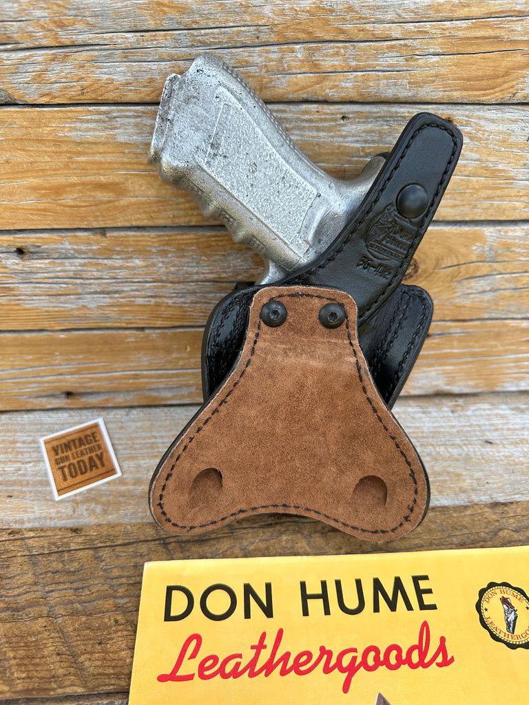Don Hume 711 Agent Paddle Black Leather OWB Holster for GLOCK 17 22 31 G22 G31