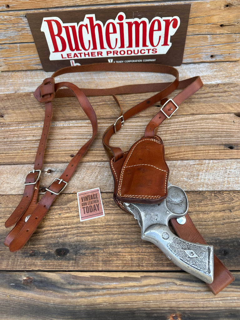Vintage Bucheimer Brown Leather Upside Down Holster For S&W M&P K 2" Revolver