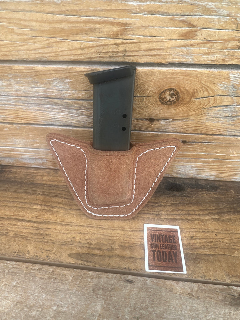 Locked & Loaded Brown Leather Pocket Magazine Carrier For Steel Double Stack 226
