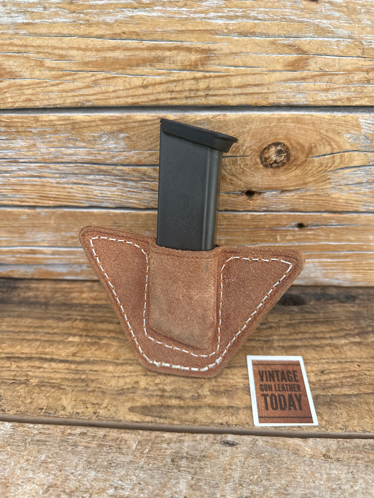 Locked & Loaded Brown Leather Pocket Magazine Carrier For Steel Double Stack 226