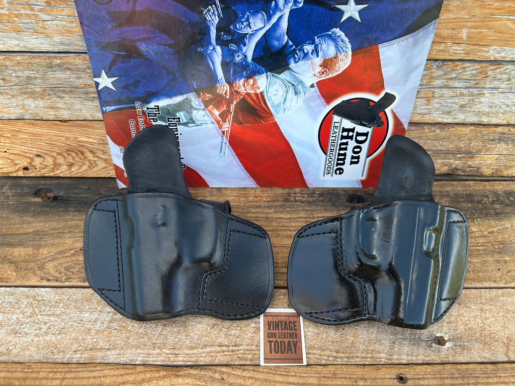 Vintage Don Hume Black Brown H721 Open Top OWB Holster For Taurus Pro PT111 9mm