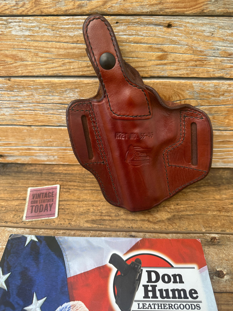 Vintage Don Hume Black Leather H721 OWB Holster For TAURUS PT945 LEFT