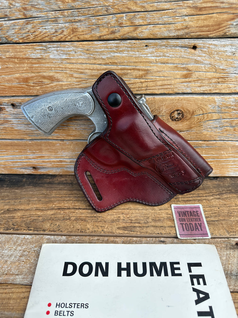 Don Hume Saddle Brown Leather Cross Holster For Colt Python 3" Trooper OP