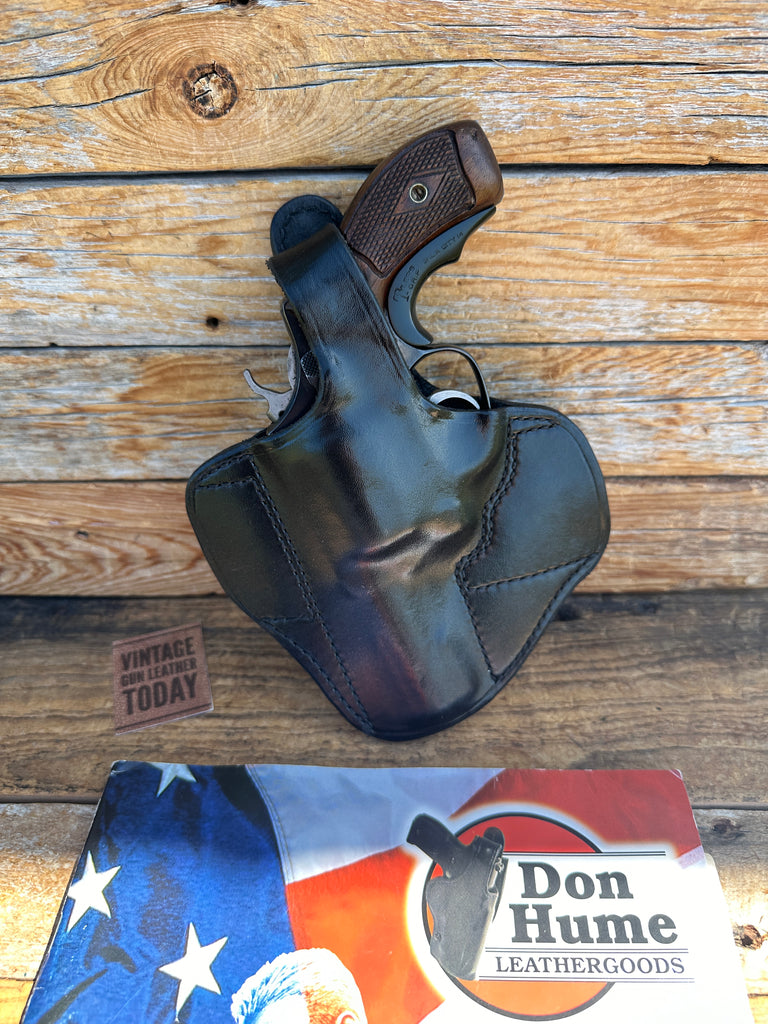 Vintage Don Hume H721 Plain Black Leather Holster For S&W J Charter 3" Revolver