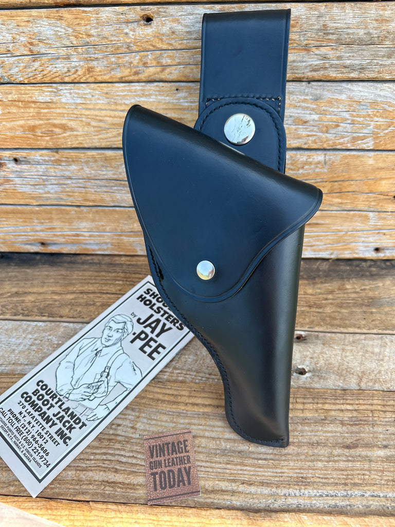 Vintage JAY PEE Black Leather Flap Swivel Holster for S&W Mod 10 M&P 4" Right