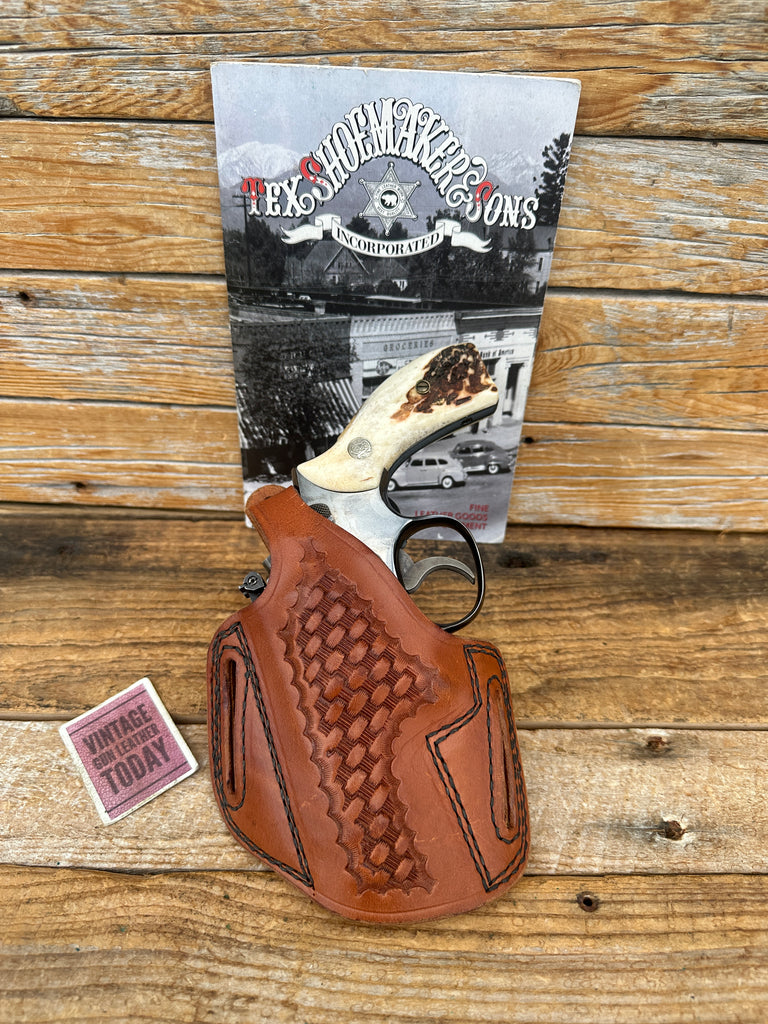 Tex Shoemaker Leather OWB Holster For Frame Revolver Oil Tan S&W K 19 15 12 10