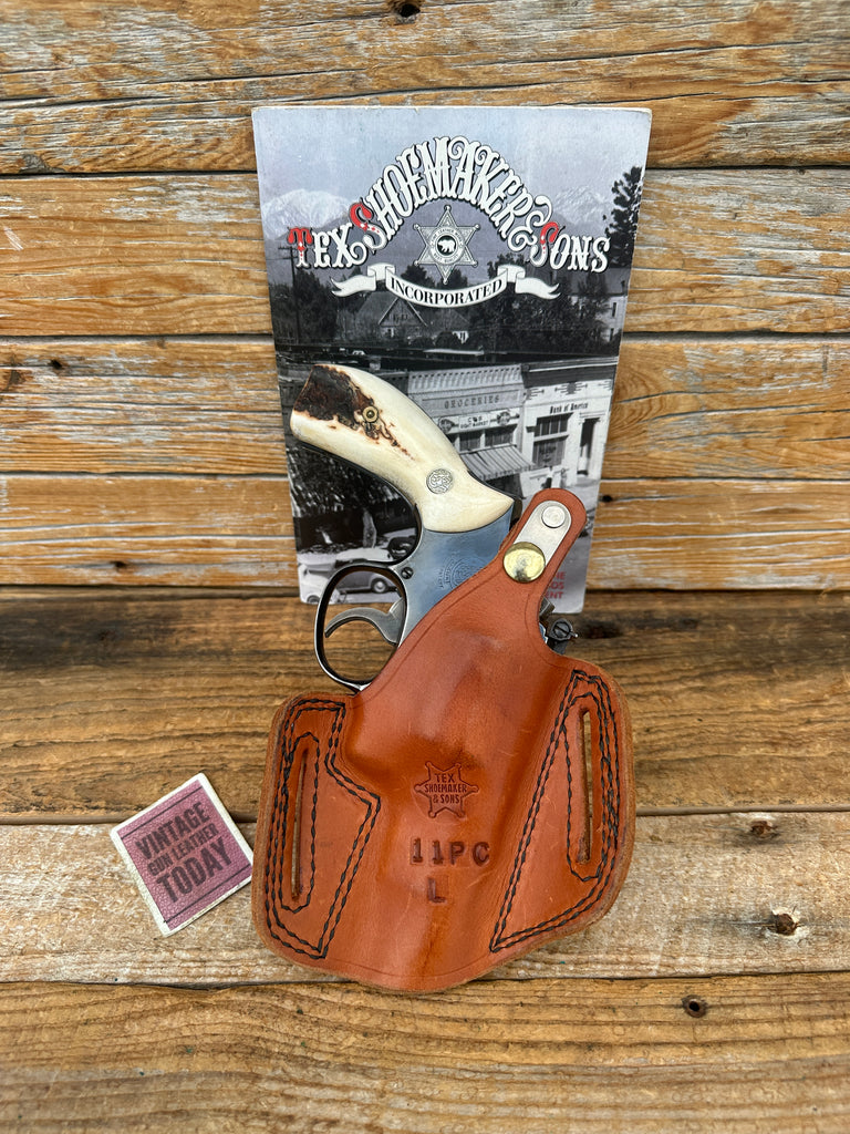 Tex Shoemaker Leather OWB Holster For Frame Revolver Oil Tan S&W K 19 15 12 10