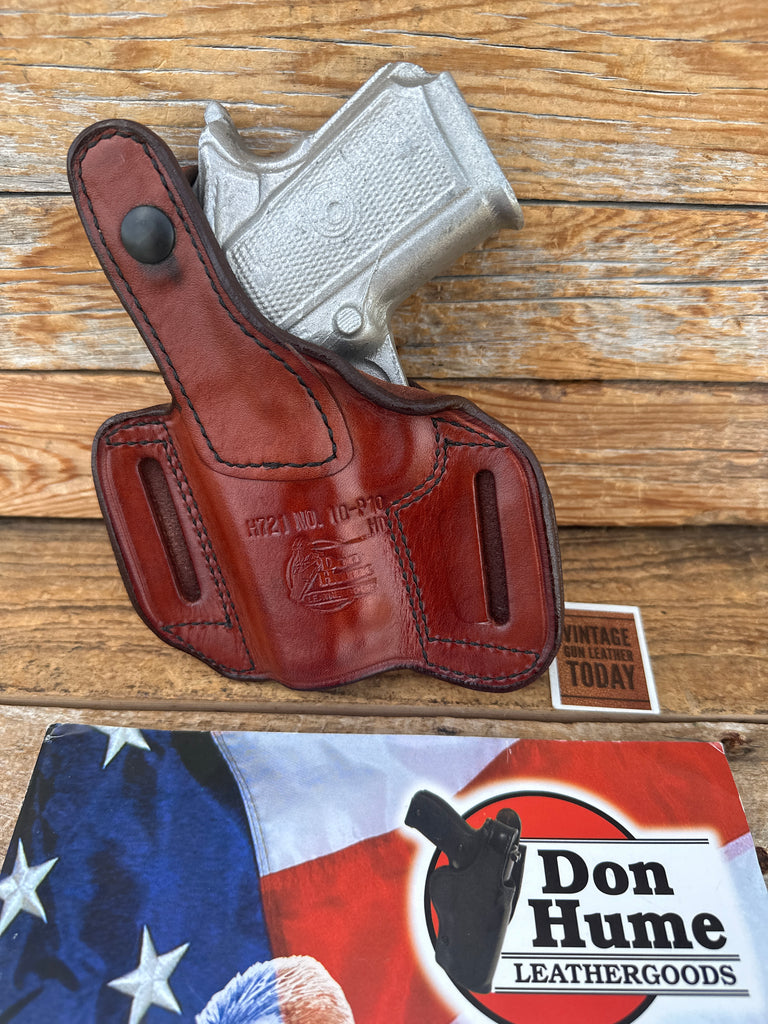 Don Hume H721 10 P10  Brown Leather Holster CS For Colt Defender Series 90