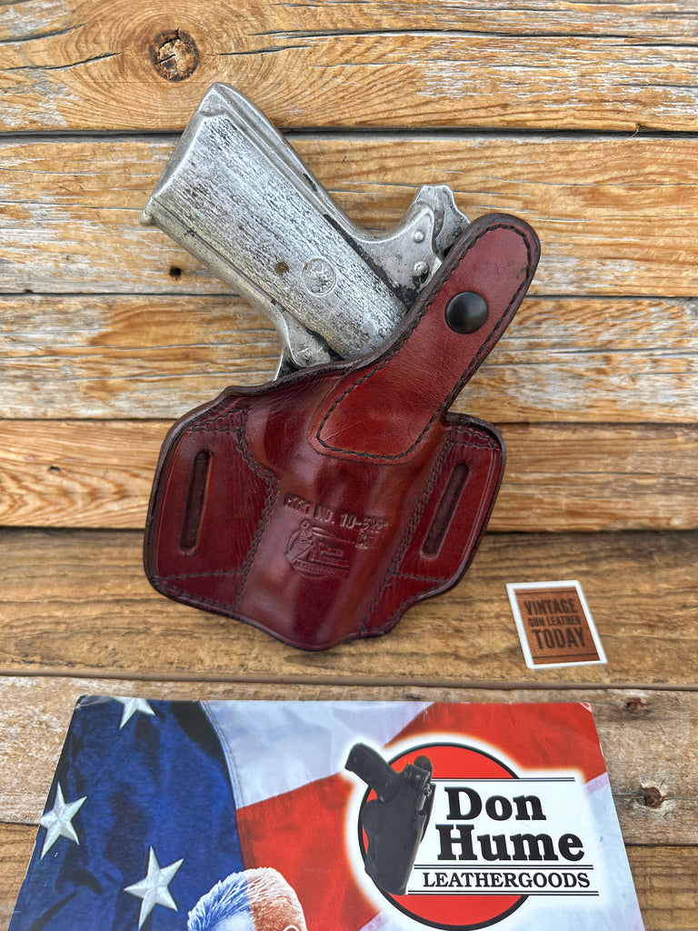 Don Hume H721 10 3 1/2 Black Brown Leather Holster CS For Colt 45 1911 Officers