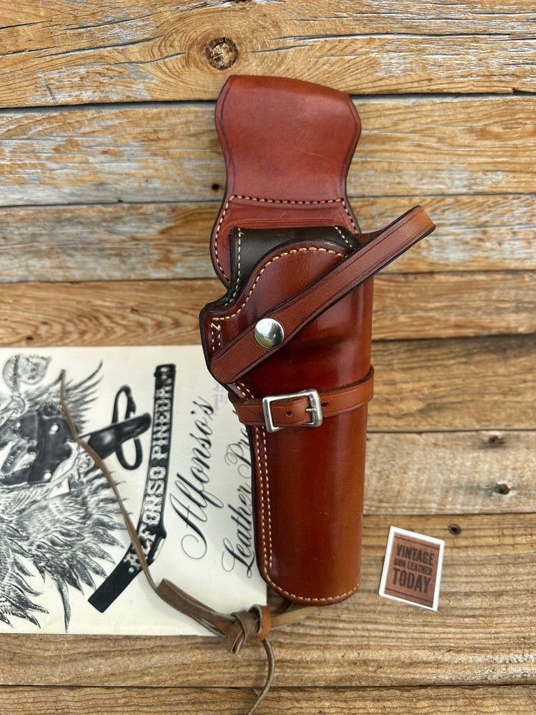 Alfonsos Brown Leather Suede Lined Western Holster for 6 Smith Wesson Mod 10 M&P