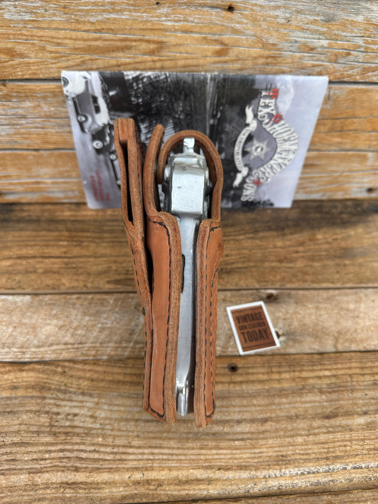 Tex Shoemaker Brown Basket Stamped Leather Quick Front For S&W 5906 5904