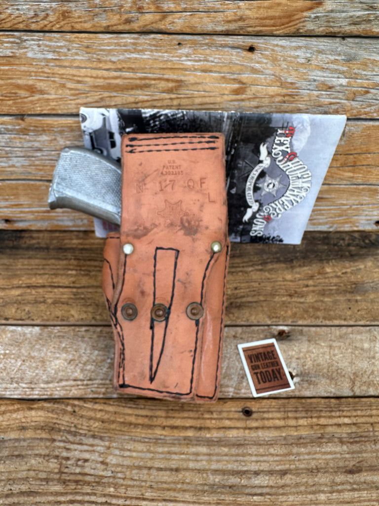 Tex Shoemaker Brown Basket Stamped Leather Quick Front For S&W 5906 5904