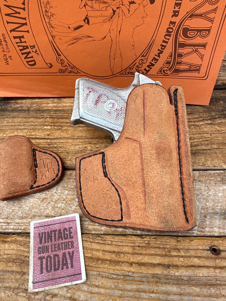 Vintage 90s Thad Rybka Rough Out Pocket Holster Magazine Carrier For Walther TPH