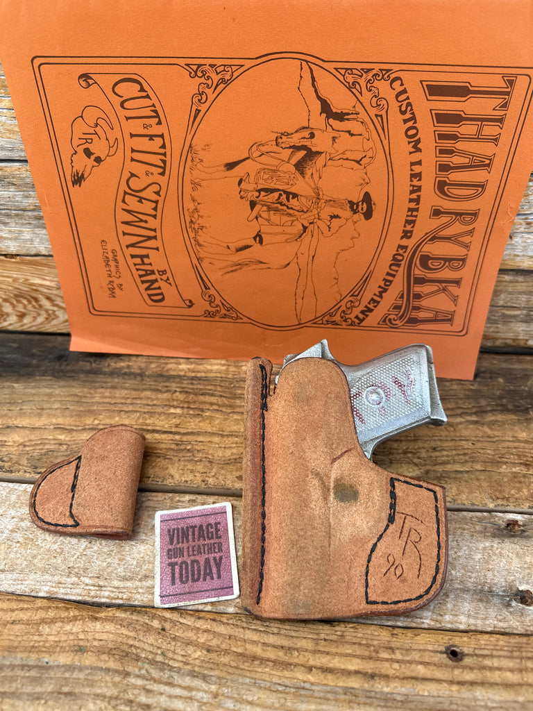Vintage 90s Thad Rybka Rough Out Pocket Holster Magazine Carrier For Walther TPH