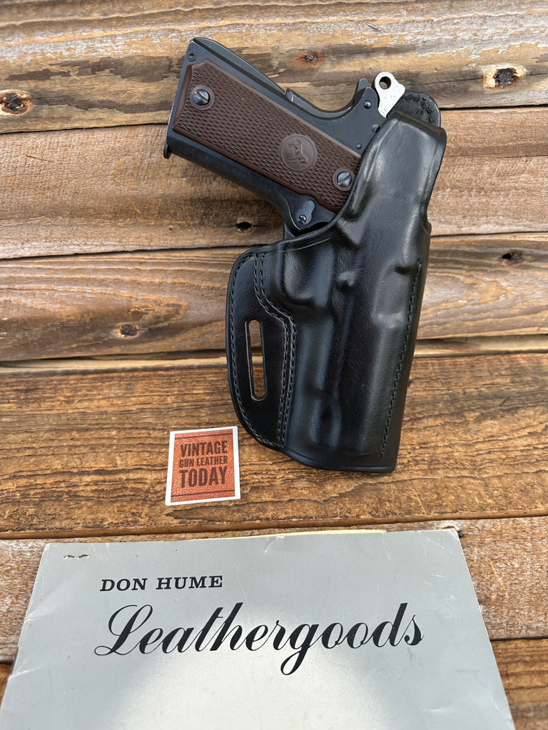 Vintage Don Hume H722 Black Leather Holster For Colt 45 1911 Commander 4.25