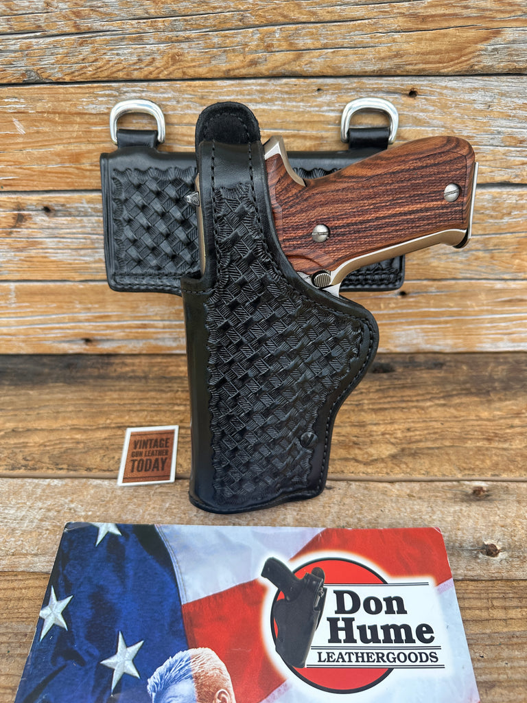 Don Hume H738 Black Basket Duty Holster For Sig P220 P226 Hangers Lined