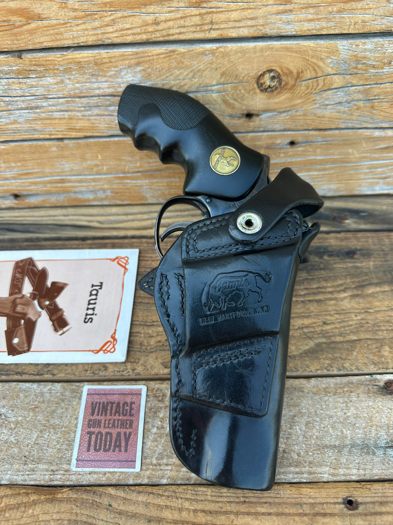 Tauris Black Leather Duty Holster For S&W K Frame Revolver 4" 10 12 15 19 LEFT,,