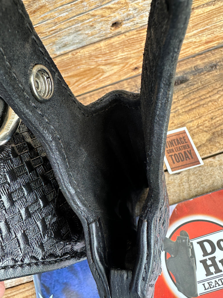Don Hume H738 Black Basket Duty Holster For GLOCK 17 22 31 Hangers Suede Lined