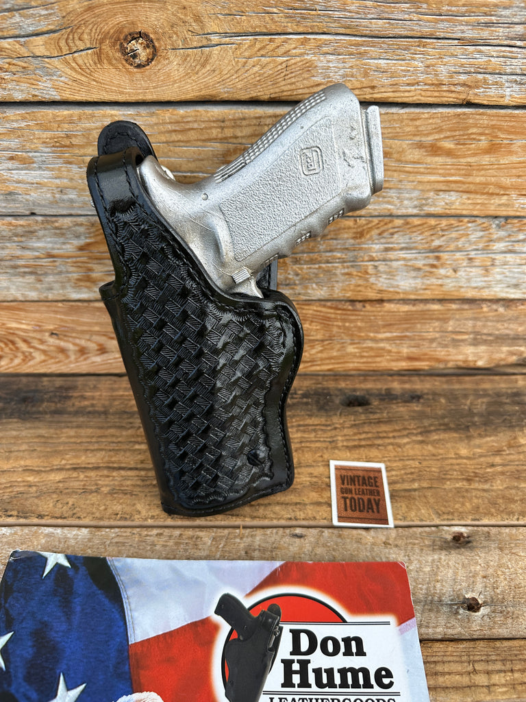 Don Hume H738 Black Basket Duty Holster For GLOCK 17 22 31 Hangers Suede Lined