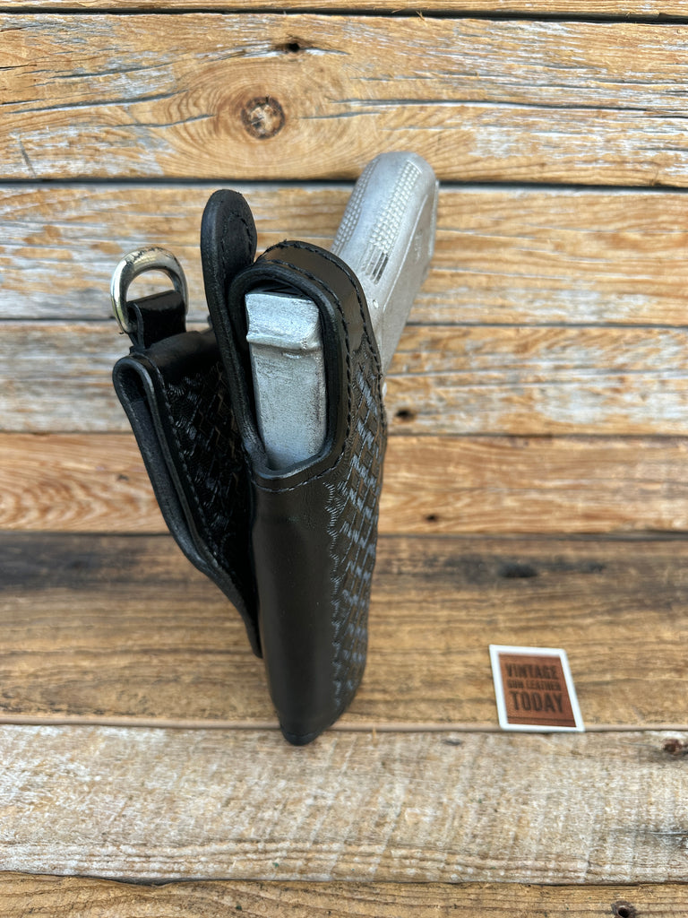 Don Hume H738 Black Basket Duty Holster For GLOCK 17 22 31 Hangers Suede Lined