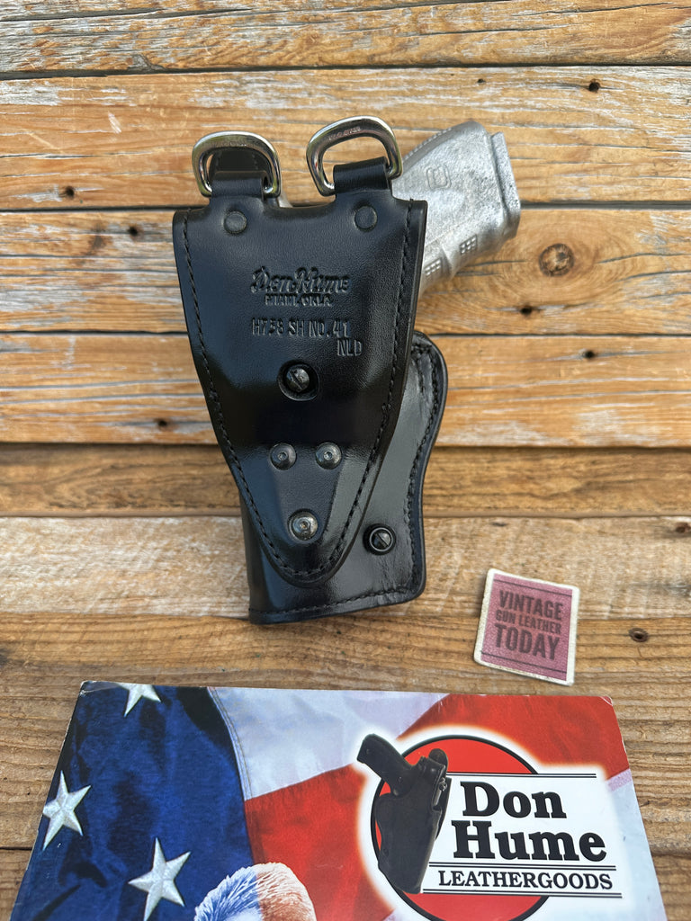 Don Hume H738 41 Black Basket Leather Lined  Duty Holster For GLOCK G20 G21 20