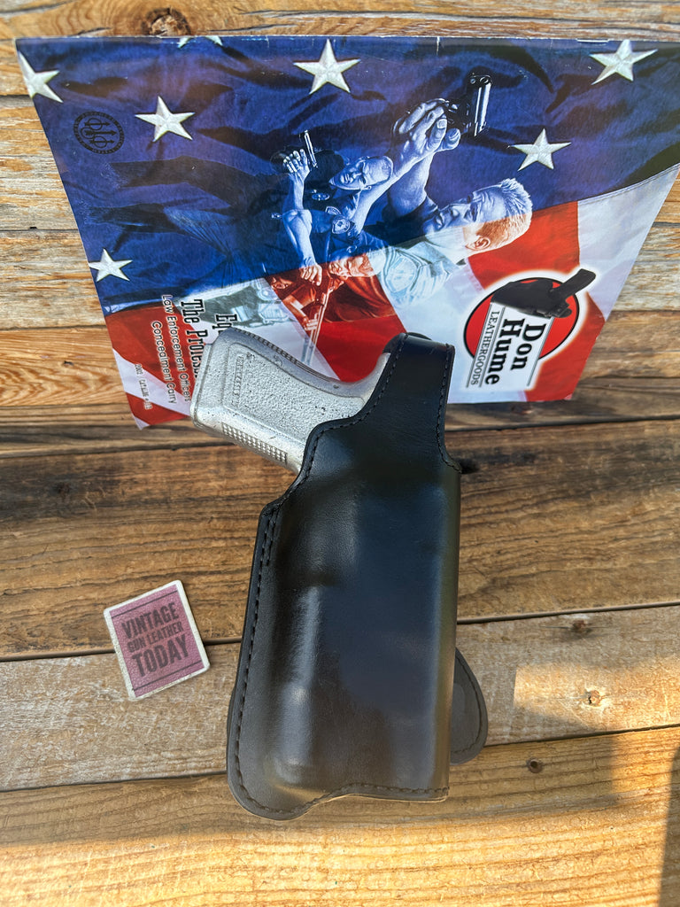 H720 41 Don Hume Black Leather Paddle Holster For GLOCK G19 G23 G32 X200 TAC
