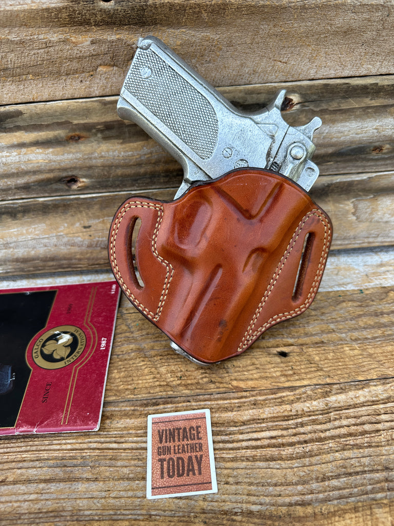 Vintage GALCO Brown Leather OWB Holster For S&W Smith Wesson Model 59 or Similar