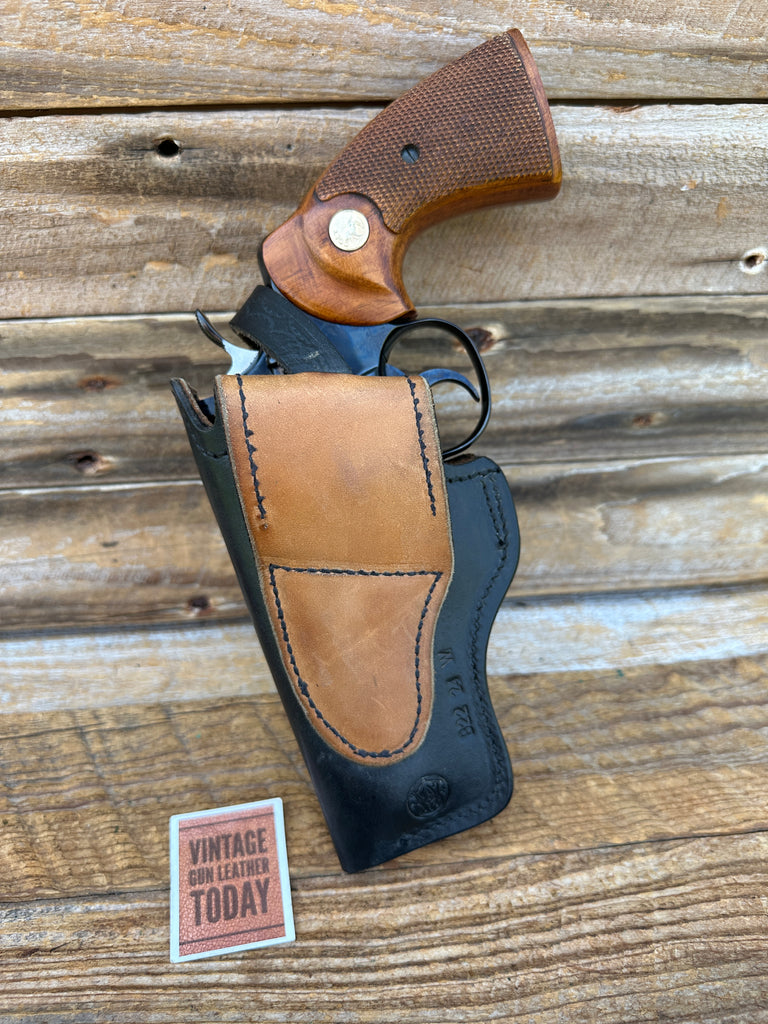 S&W 22 24W Black Lined Basket Leather Holster For S&W 20 21 25 27 28 29 57 58