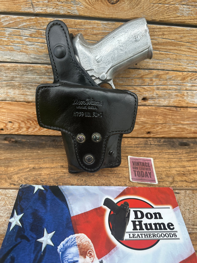 Don Hume H739 30-1 Black Basket Leather Lined Duty Holster for Sig P228 P229