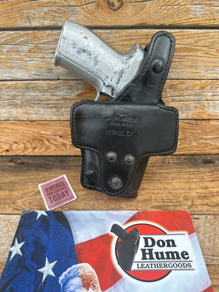 Don Hume H739 30-1 Black Basket Leather Lined Duty Holster for Sig P228 P229