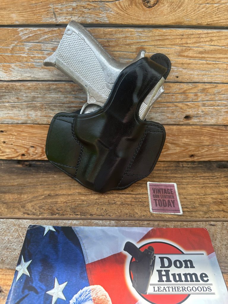 Vintage Don Hume Black Leather H721 35-3 1/2 Holster For S&W 6946 Round Trigger