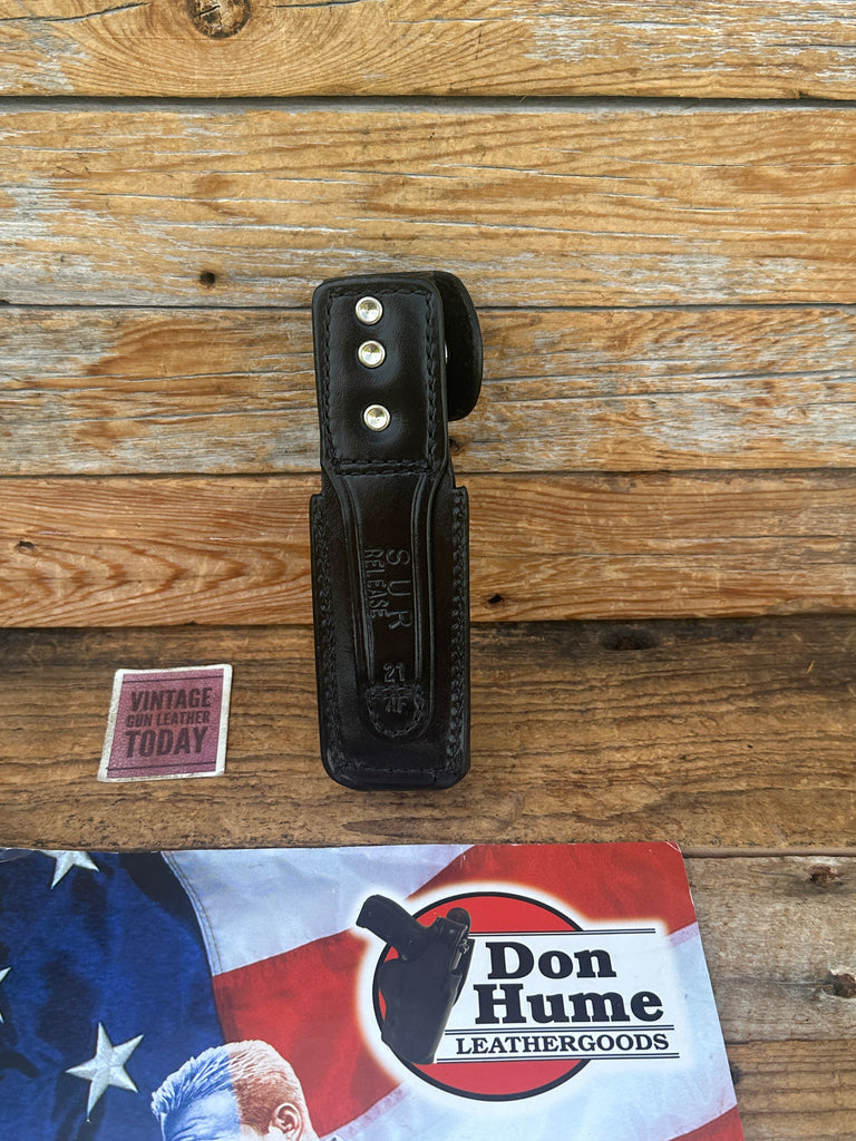 Don Hume SUR Release Plain Black LeatherHidden Snap Duty Holster For 21" ASP