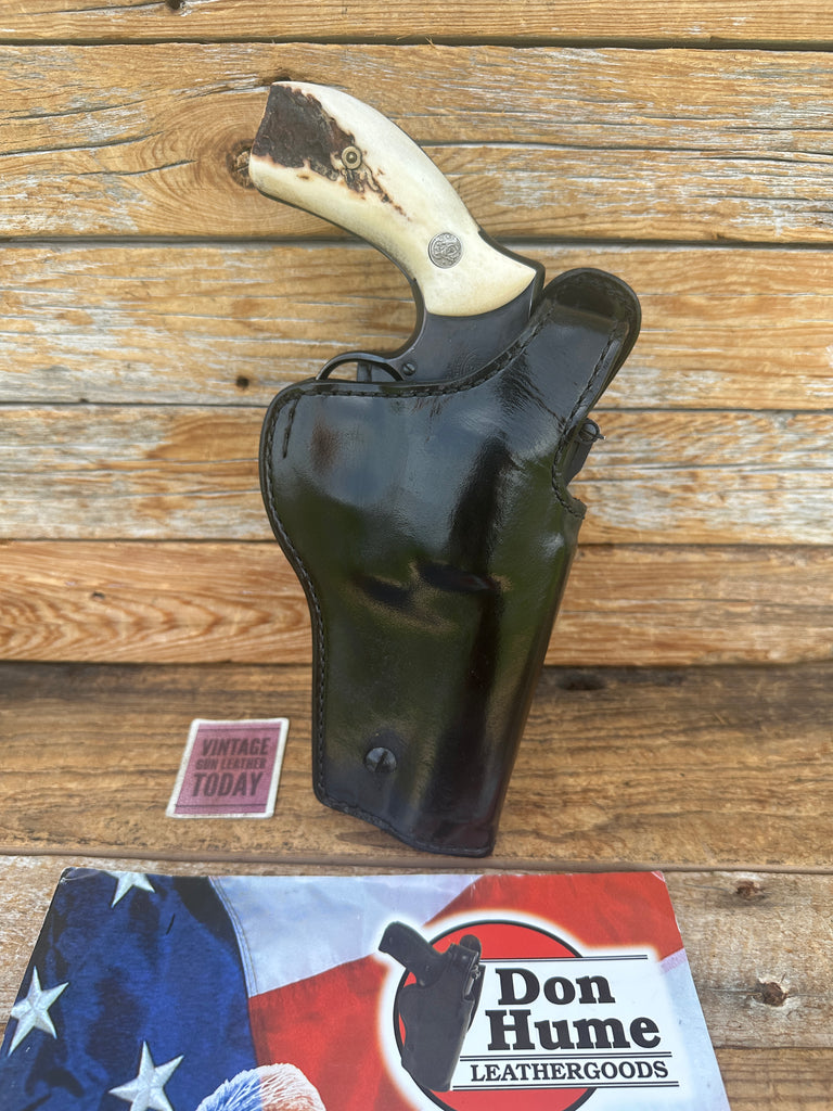 Don Hume H739 1-4 Black Leather Lined  Duty Holster For S&W K 4" 19 15 Revolver