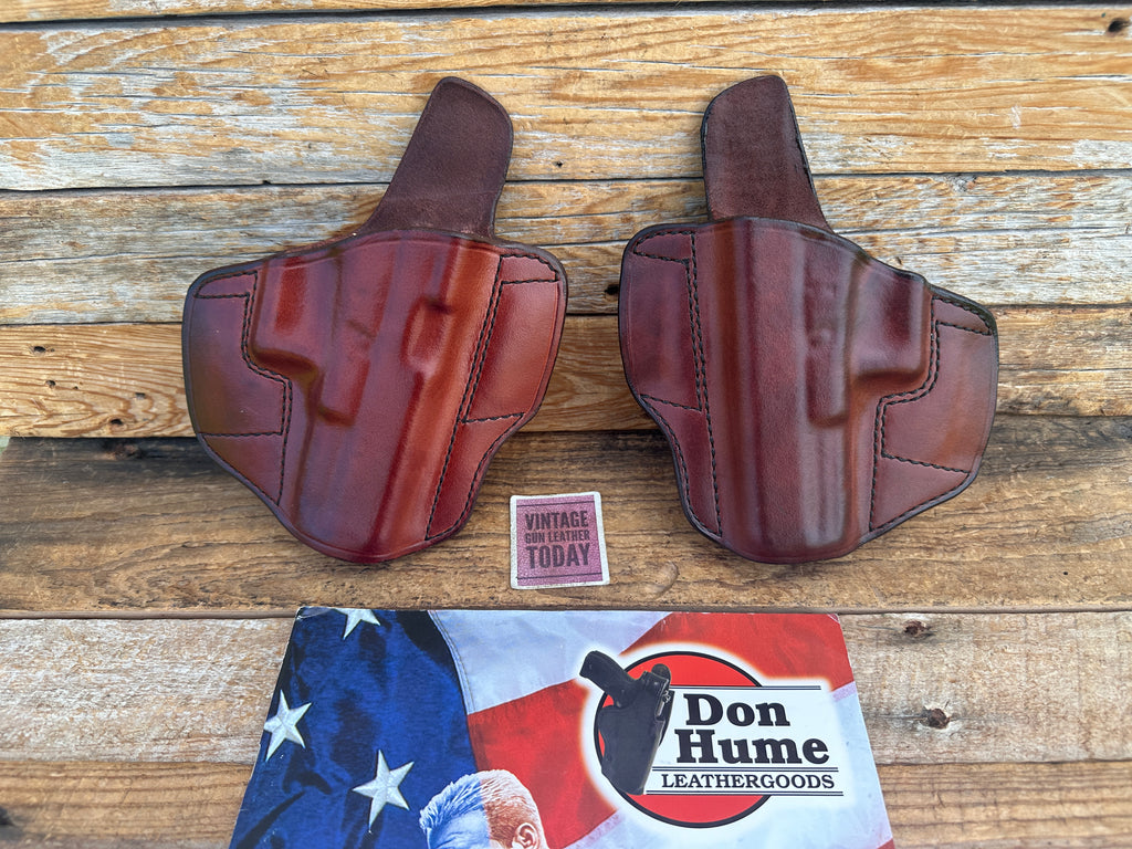 Vintage Don Hume Saddle Brown Leather H721 OT 36-37 OWB Holster For GLOCK G37 37
