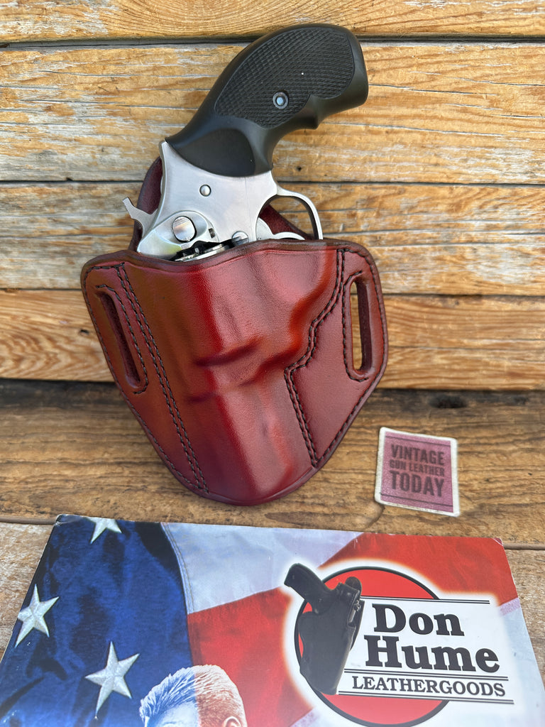 Don Hume H721 364-45 OT Brown Leather OWB Holster For Ruger SP101 3 1/16